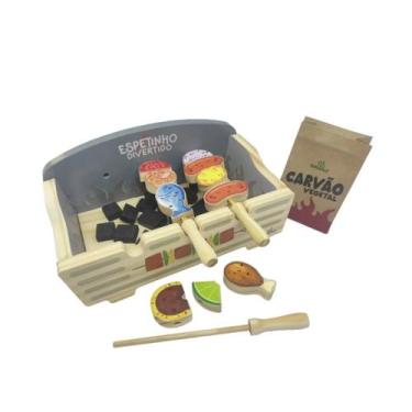 Imagem de Kit Espetinho De Madeira Comidinha Brinquedo Educativo Newart - Newart