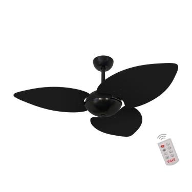 Imagem de Ventilador de Teto Casa H Dormamu Nero Office 3 Pás 3 Velocidades Preto com Controle Re...
