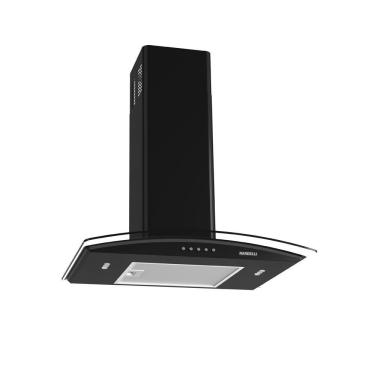 Imagem de Coifa de Parede Nardelli Clean Vidro Curvo 60cm em Vidro com Exaustor Depurador 3 Velocidades LED Black 220V