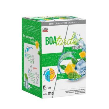 Imagem de Chá Boa Tarde Sabor Hortelã e Abacaxi Cx15 Sachês de 1,8g - Chá Mais, 