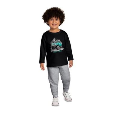 Imagem de Conjunto Infantil Masculino Moletom Pelúciado Inverno Estampado Kyly, 