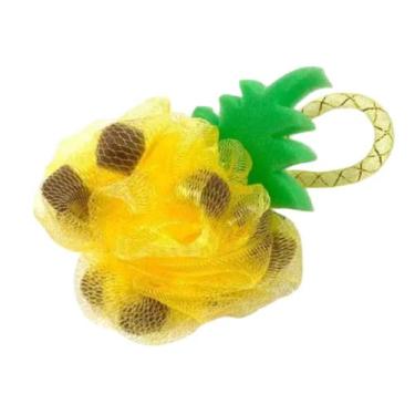 Imagem de Esponja de Banho Bouton Frutinhas Abacaxi C/ Corda 100% Polietileno Ny