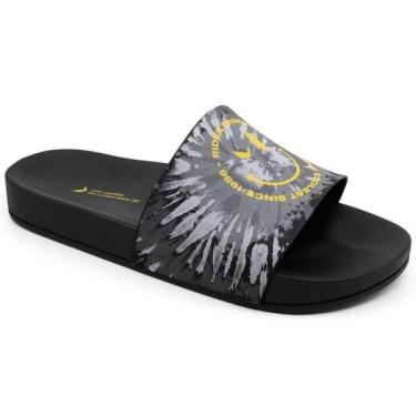 Imagem de Chinelo Infantil Masculino Slide Borracha Rider 11499, Preto, Cinza, 2
