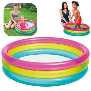 Imagem de Piscina Infláveis Infantil 63L Colorida Redonda 57104 Intex