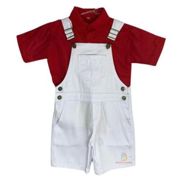 Imagem de Macacão Jardineira Infantil Unissex Jeans - Varias Cores - Bento E Mar