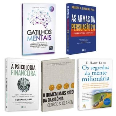 Imagem de Kit 5livros Gatilhos Mentais, Psicologia Financeira, Homem Mais Rico d