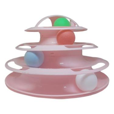 Imagem de Brinquedo Para Gatos Torre De Bolinhas 4 Andares Interativo - MPETSP, 