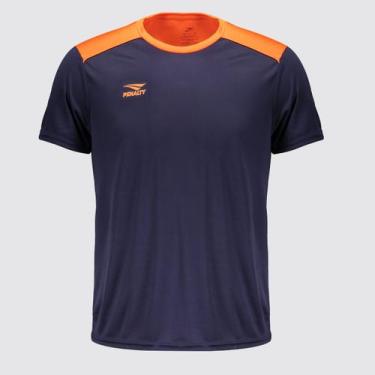 Imagem de Camiseta Penalty Shoulder Azul e Laranja, G