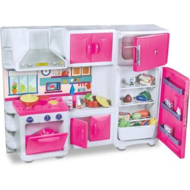 Imagem de Cozinha De Brinquedo Com Geladeira Armário Fogão E Coifa - NoBrand, Ro