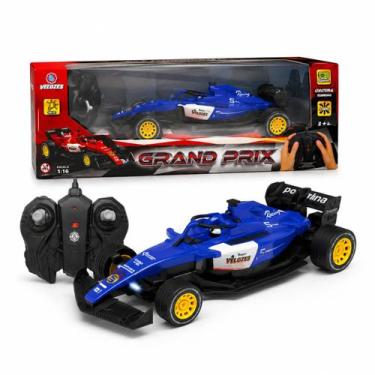 Imagem de Carro De Controle Remoto F1 C/ Luz, Grand Prix Azul - Polibrinq