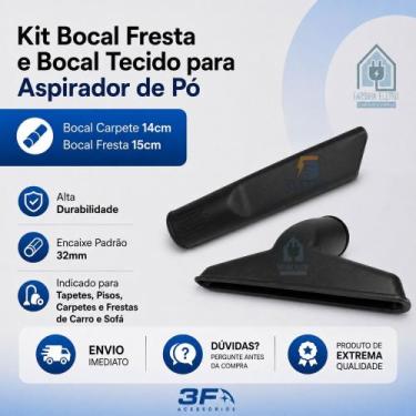 Imagem de Kit Bocais Cantos de 15cm + Bico Estofado 14cm Aspirador Electrolux Li