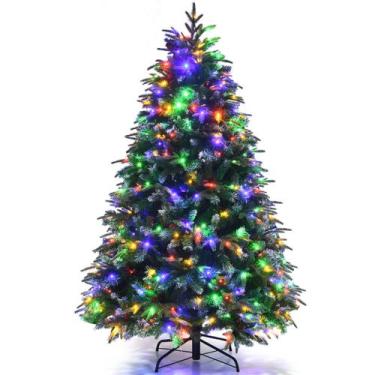 Imagem de Árvore de Natal Goplus 5FT pré-iluminada com 250 LEDs que mudam de cor