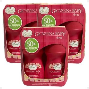 Imagem de Kit Giovanna Baby: 6 Desodorantes Roll-On Cherry