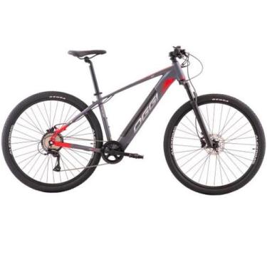 Imagem de Bicicleta Aro 29 Oggi Eletrica BW 8.0 c/Acelerador 8v Cinza/Vermelho, 