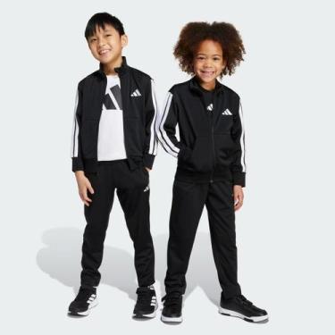 Imagem de Agasalho Adidas 3Stripes LK TR 205 Infantil Preto, 5 ANOS