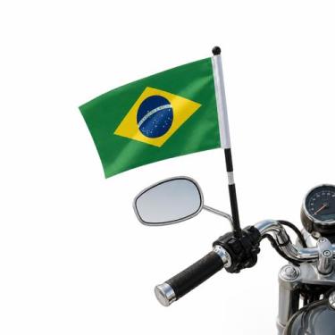 Imagem de Bandeira Brasil Moto E Bicicleta Haste Guidão Copa- 1 un - Genérica, V