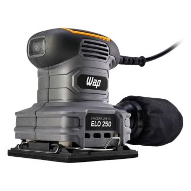 Imagem de Lixadeira Orbital ELO 25 com 250W de Potência e 14000 OPM Saco Coletor de Pó Cinza WAP 11CM