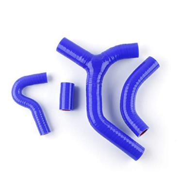Imagem de LUXERAD Tubo de refrigeração de 3 camadas de 4,5 mm de desempenho de silicone para KTM 450 EXC-R 2008-2011 Y Design (azul)