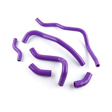 Imagem de LUXERAD 3 camadas 4,5 mm Performance Street Bike Mangueira de refrigeração para radiador de motocicleta YAMAHA VMAX V-Max 1200 VMX12 (roxo)