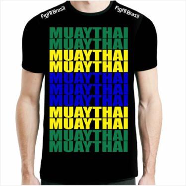 Imagem de Camisa Camiseta Muay Thai - Brasil - Fb-2043 - Preta - Fight Brasil