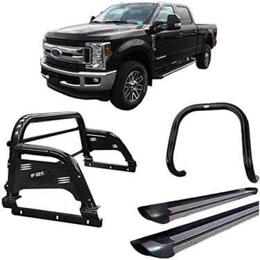 Imagem de Kit quebra mato+Estribo Pers+Sant Antonio F250 C Dupl Preto