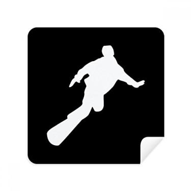 Imagem de Skateboarding Sport Black Outline Óculos de limpeza de tela tecido de camurça pacote com 2