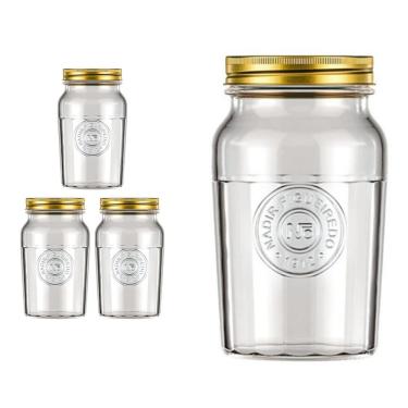 Imagem de Pote Americado Vintage Retro Tampa Biscoito 1,5L Nadir 3Un