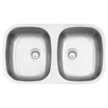 Imagem de Cuba de Embutir Tramontina Prime Isis 2C 34 BL em Aço Inox Acetinado 76 x 44 cm com Vál...