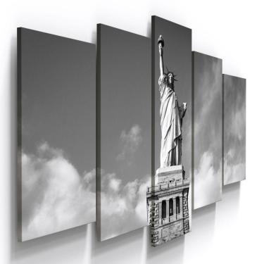 Imagem de Quadros Decorativos Estatua Liberdade Preto Br. Sala 