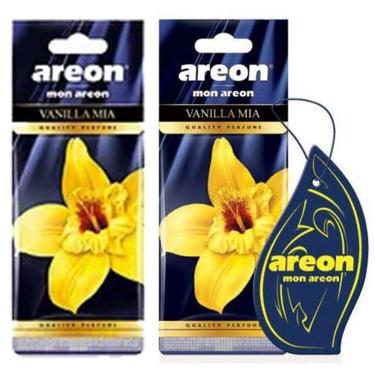 Imagem de 2 Perfume Pra Carro Cheirinho Aromatizador Areon Vanilla Mia