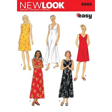 Imagem de Vestidos femininos New Look 6866, tamanho A (P-M-G-GG)