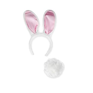 Imagem de Jac Faixa de cabeça feminina com orelhas de coelho da obson Hat Company, Branco, Adult