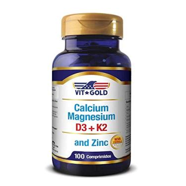 Imagem de Vitgold Cálcio Magnésio Zinco Com Vitamina D3 E K2 100 Comp.