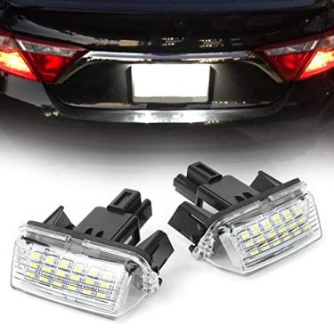 Imagem de FINMOKAL Para Toyota Camry Verso Yaris Led Branco Placa De Matrícula Luz Etiqueta Luz Traseira