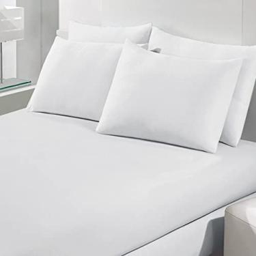 Imagem de 2 Fronhas 100% Algodão 200 Fios 50x90 Percal com Bainha Branco w