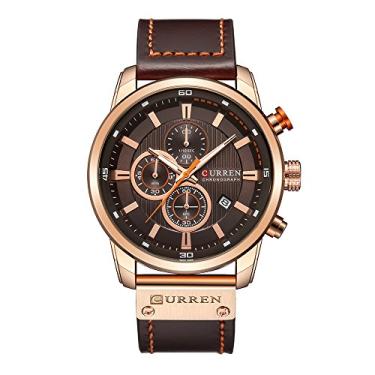 Imagem de Relógio dos homens Cuculo alta qualidade relógio de pulso de quartzo analógico moda digital de couro casual business men sports relógios