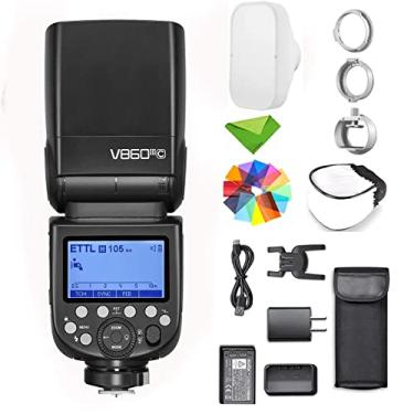 Imagem de Godox V860III-C Flash para câmera Canon Flash Speedlite com difusor de flash Godox ML-CS1625, 2.4G sem fio 1.5s Tempo de reciclagem Luz de modelagem LED de 10 níveis para Canon (V860II-C atualizado)
