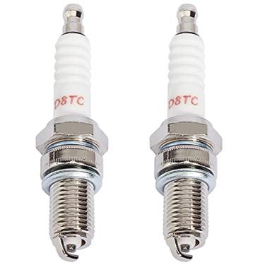 Imagem de QAZAKY Pacote com 2 velas de ignição D8TC D8EA DR8EA para CG 125 125cc-150cc 200cc 250cc GY6 CG125 CF250 CH250 Motocicleta ATV Quad Scooter Go Kart Moped Pit Dirt Racing Pocket Mini bicicleta Chinese