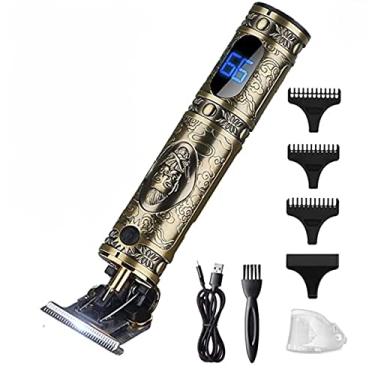 Imagem de Máquina de cortar cabelo MEADOW LANE para homens, aparador de cabelo para barbeiros, aparador profissional de lâmina T sem fio, delineador de barba para homens, barbeador para corte de cabelo, máquina de corte de cabelo com indicador de Led qualidade Premium