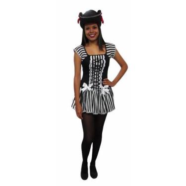 Imagem de Fantasia Pirata Feminina Adulto Especial Carnaval Halloween Zumbi Terr