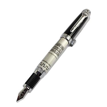 Imagem de Caneta-tinteiro Advanced Jinhao 189 Noblest Ancient Silver 18kgp Caneta de parede com ponta média