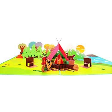Imagem de iGifts And Cards Cartão pop-up 3D I Love Camping – Aposentadoria incrível, viagem em família, dia dos pais, feriado, parabéns, obrigado, ao ar livre