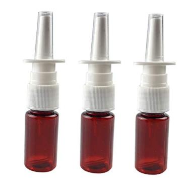 Imagem de 2 peças 20 ml / 0,68 oz Vidro vazio Spray frasco nasal Snoot Pump Spray Recipiente de limpeza para água salina líquido de armazenamento embalagem Medicina dispensando limpeza Lavagem Injeção