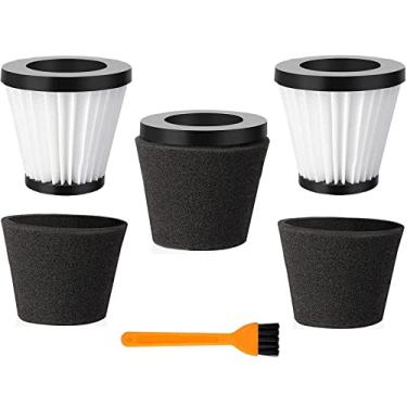 Imagem de Filtro de aspirador de pó portátil Scorpion de substituição com escova compatível com aspirador de pó portátil Dirt Devil Scorpion estilo F117, compare com as peças AD40117 (pacote com 3)