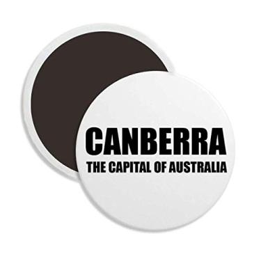 Imagem de Decoração de ímã de geladeira de cerâmica redonda Canberra, a capital da Áustriália, lembrança