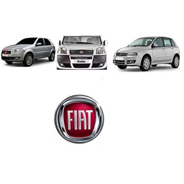 Imagem de Emblema Vermelho Grade Radiador Fiat Doblo Mobi Palio Stilo