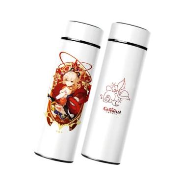 Imagem de Yoimiya Garrafa de água térmica, Genshin Impact Sports Garrafa de bebida isolada fofa para casa Escola Viagem ao ar livre