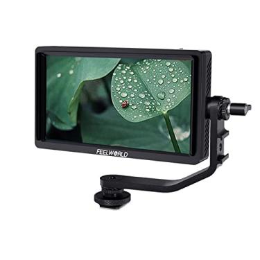 Imagem de FEELWORLD FW568S Monitor de câmera de 6 polegadas 1920 x 1080 IPS DSLR monitor de campo com FHD IPS 3G-SDI 4K HDMI F970 alimentação externa e kit de instalação