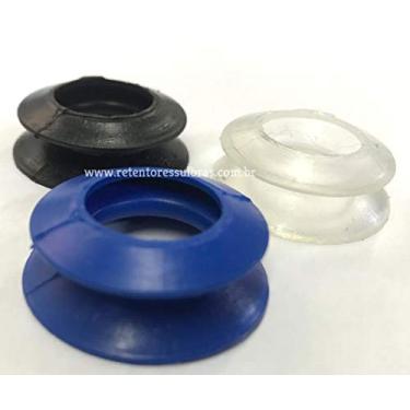 Imagem de Ventosa Sanfonada Sugador Chupeta para Máquinas Gráficas (32 x 10,5 x 17,5 mm, Silicone Translúcido)