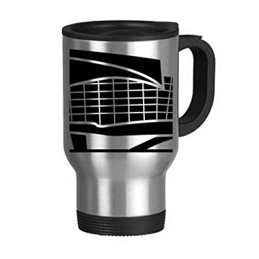 Imagem de Caneca de viagem alemã famosa arquitetura com tampa flip em aço inoxidável copo de carro copo térmico